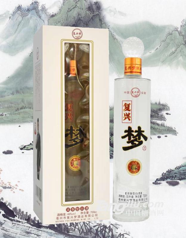 復(fù)興夢(mèng)濃香型白酒700ml