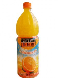 美汁源熱帶果粒 450ml 12瓶/箱 18元