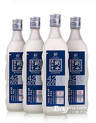 衡水老白干42度藍(lán)磨砂600ml