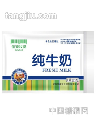 佳源牧場純牛奶221ml