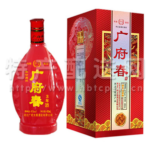 【惠賓特產(chǎn)連鎖】 廣府春三年41.8度白酒 480ml