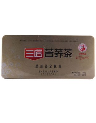 黑苦蕎全株茶180g鐵盒