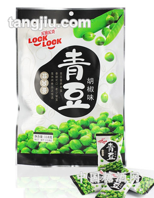 樂(lè)客樂(lè)克青豆（胡椒味）118g