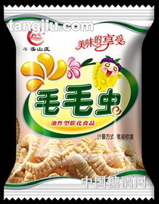 豐盛山莊毛毛蟲膨化食品-綠