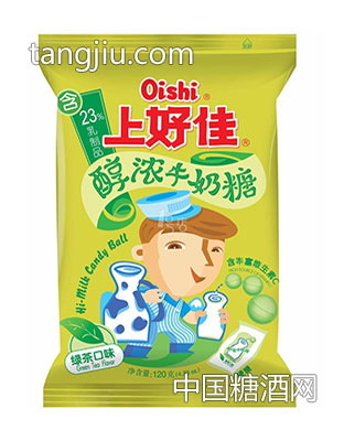 上好佳醇濃牛奶糖綠茶口味