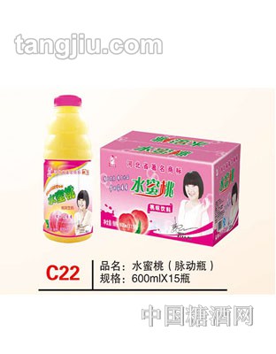 C22 品名：水蜜桃（脈動(dòng)瓶） 規(guī)格：600mlx15瓶