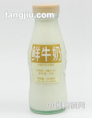 順恩鮮牛奶200ml玻璃瓶奶