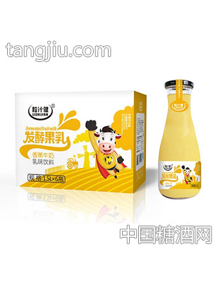 1.5lx6瓶發(fā)酵果乳粒汁健大口瓶香蕉牛奶