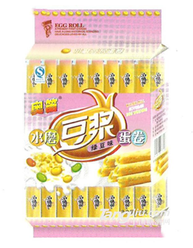 水磨豆?jié){蛋卷綠豆味