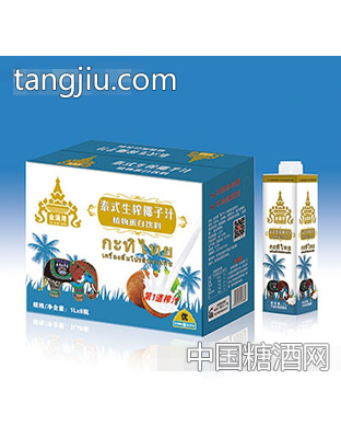 金滿灣泰式生榨椰子汁植物蛋白飲料1Lx8瓶