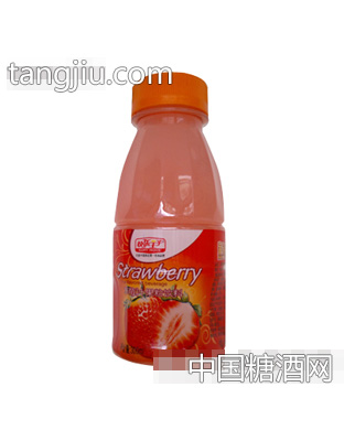 快樂王子草莓汁果粒飲料300ml