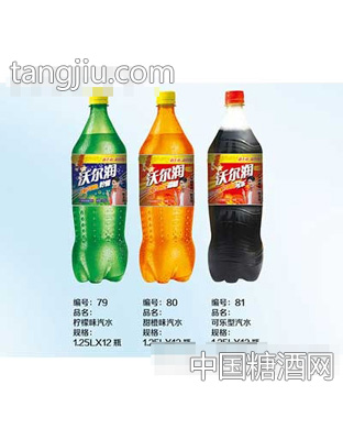 果多多檸檬、甜橙、可樂(lè)味汽水1.25L×12瓶