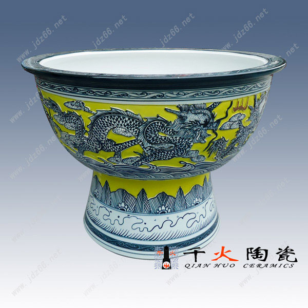 陶瓷魚缸廠家，禮品魚缸，工藝品擺件裝飾，室內(nèi)噴泉魚