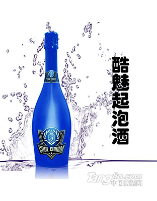 酷魅起泡酒電鍍型750ml藍(lán)瓶