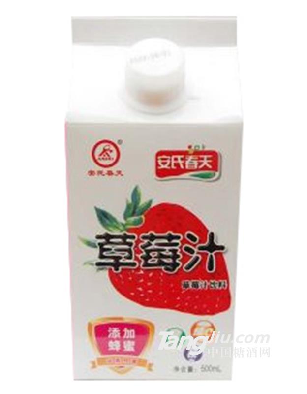 安氏春天屋頂包草莓汁500ml