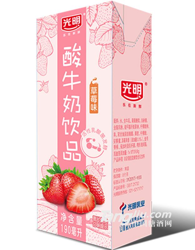 光明酸奶飲品草莓味 190ml