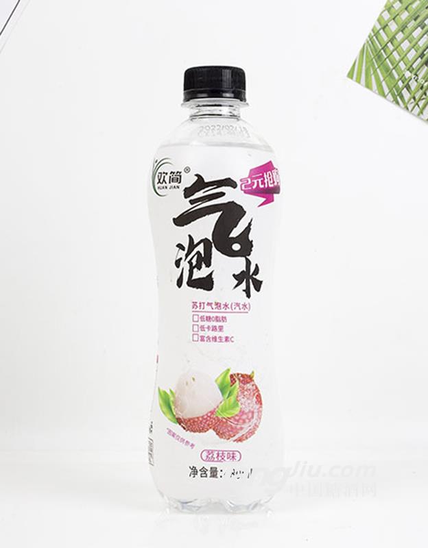 歡簡(jiǎn)蘇打氣泡水荔枝味480ml