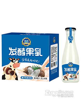 粒汁健發(fā)酵果乳椰子乳味飲料1.5LX6瓶