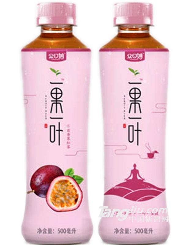 眾口妙一果一葉百香果紅茶500ml