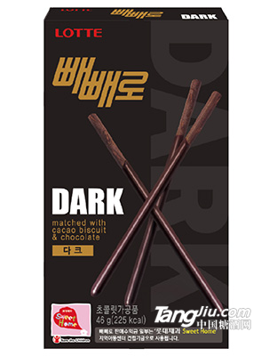 樂(lè)天-派派樂(lè)黑巧克力味餅干棒(餅干)-46g