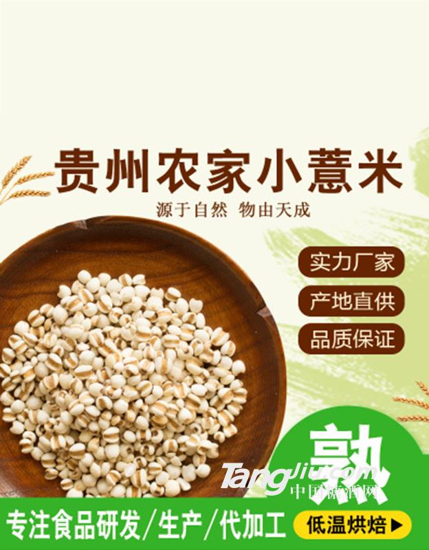 低溫烘培熟薏仁米 熟小薏米磨粉熟五谷雜糧-500g