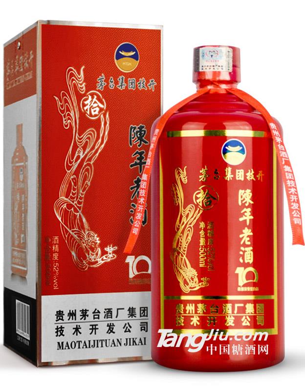 52°茅臺(tái)技開陳年老酒10年（手工盒）500ml