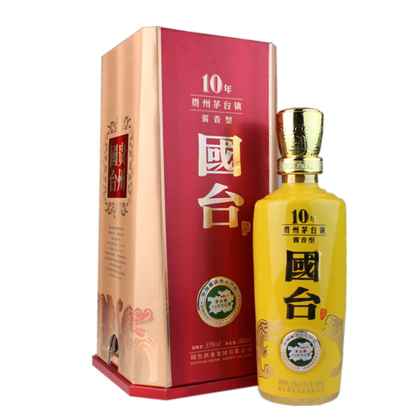 53度國(guó)臺(tái)十年珍藏 貴州茅臺(tái)鎮(zhèn)醬香型10年國(guó)臺(tái)酒 500ml